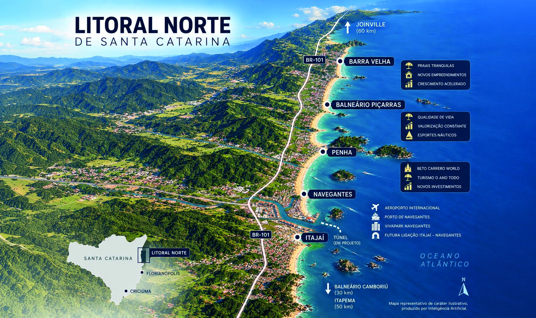 De Navegantes a Barra Velha: por que olhar para esse trecho do litoral?