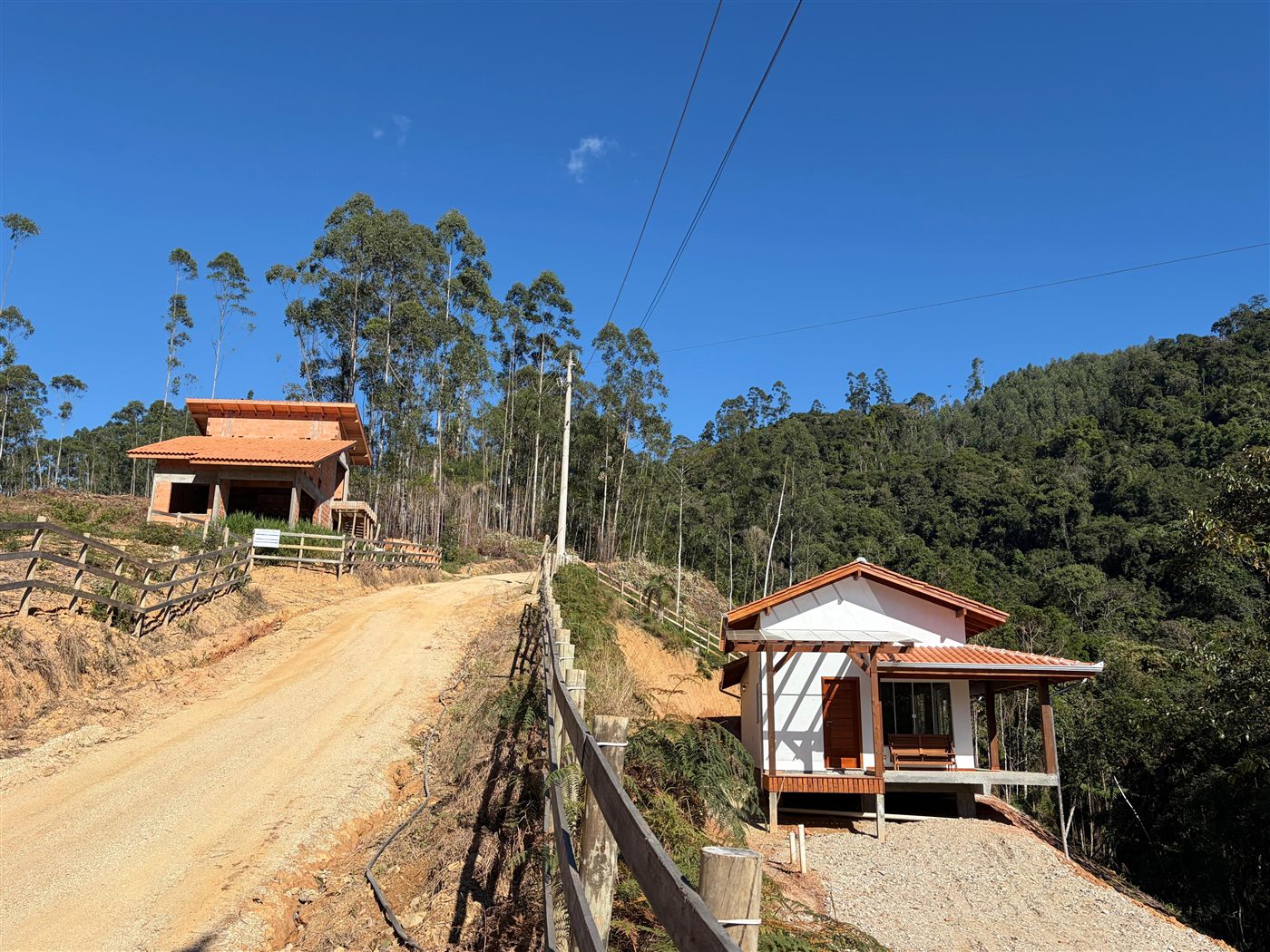 Estrada de acesso às chácaras em Major Gercino